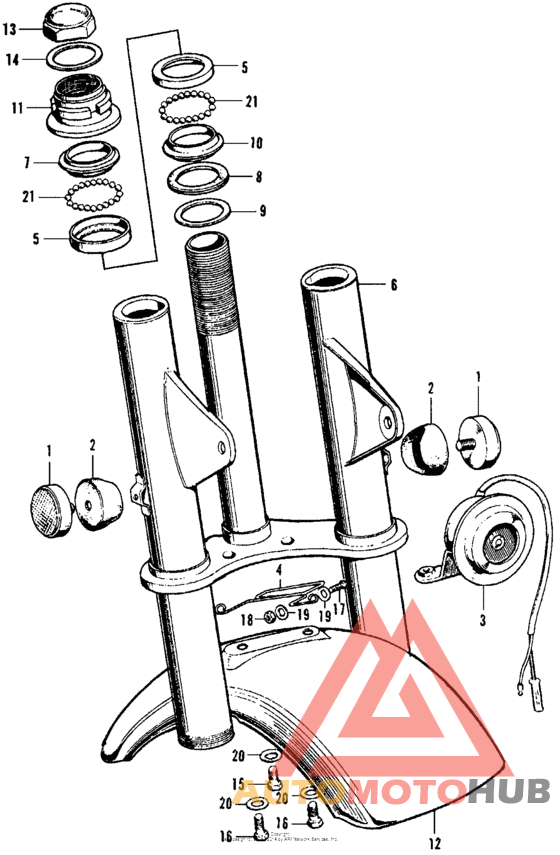 Front fork + front fender
