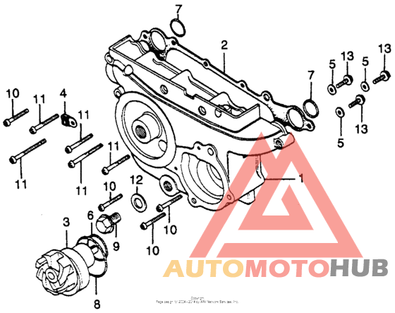 Transmission cover + water pump
