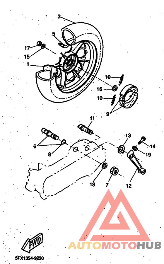 Rear wheel complete assy