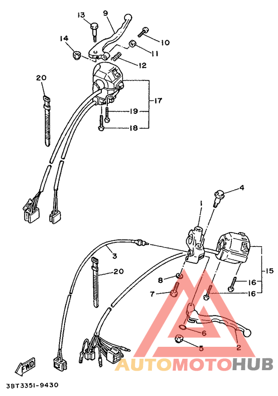 Handle switch. lever