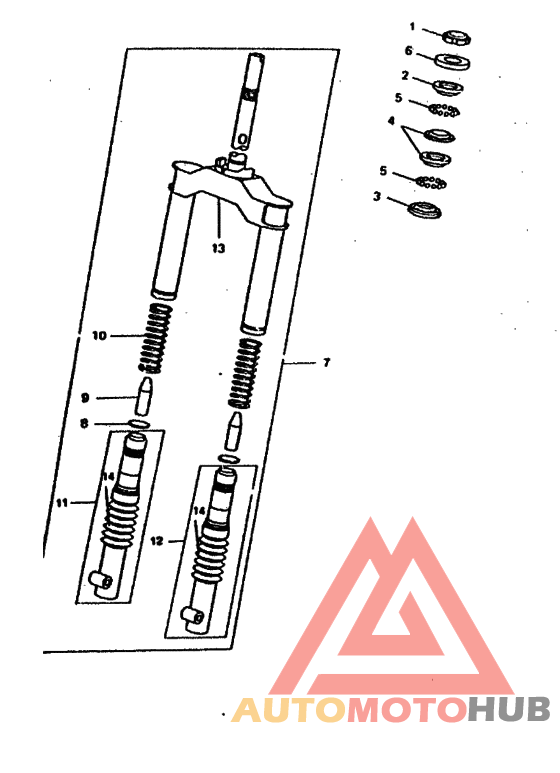 Вилка передней оси
