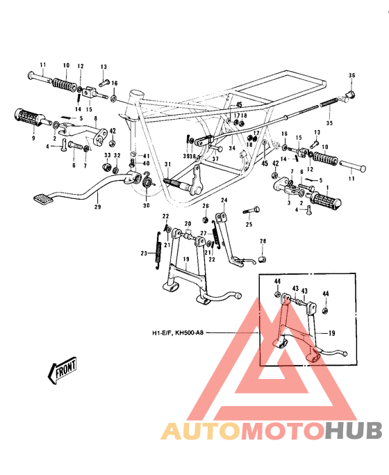 Footrests/stands/brake pedal