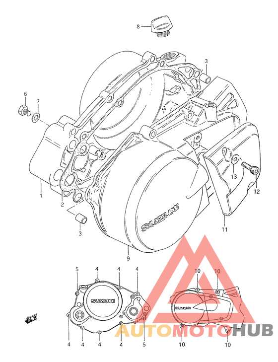 Crankcase cover ass`y  (v