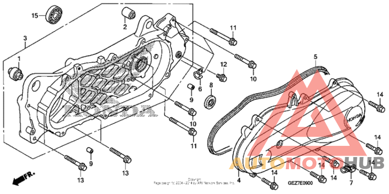 Swingarm + left crankcase cover