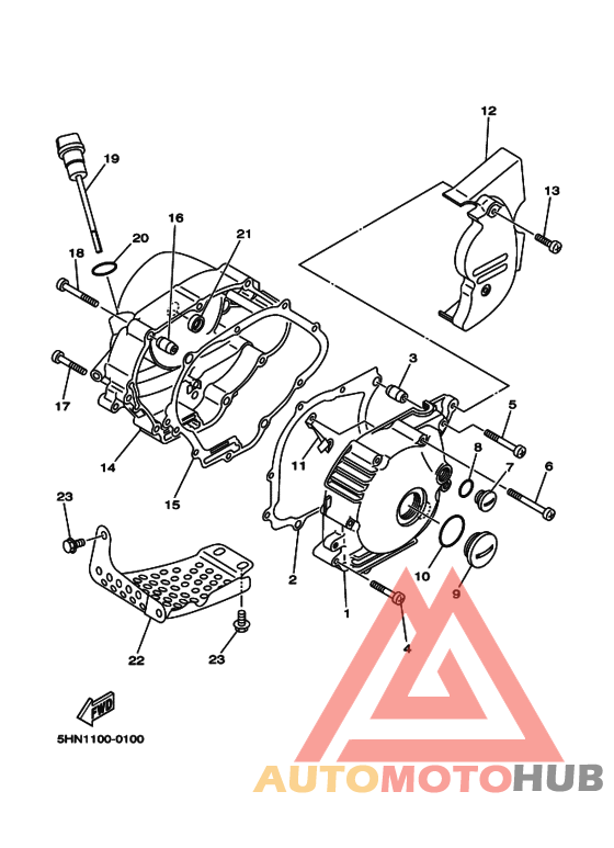 Crankcase cover ass`y  (v