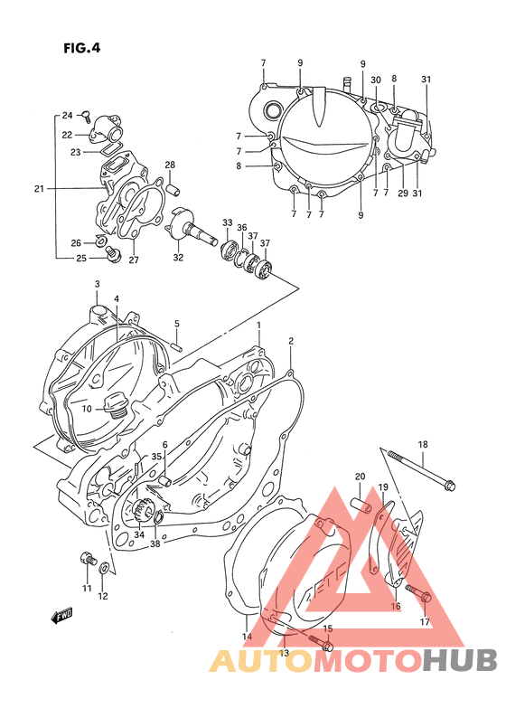Crankcase cover ass`y  (v
