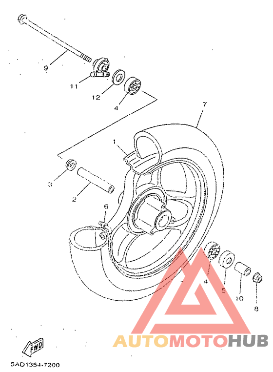 Переднее колесо