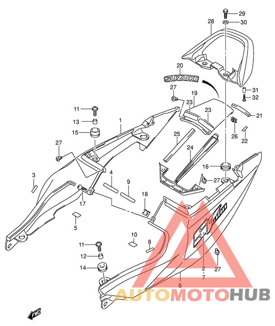 Обтекатель сидения