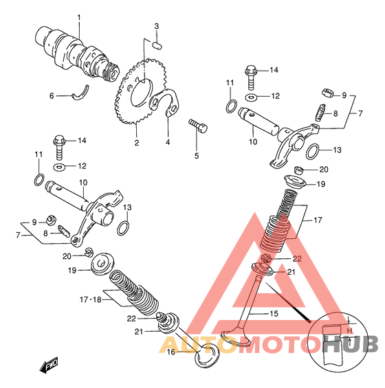 Распределительный вал-клапаны