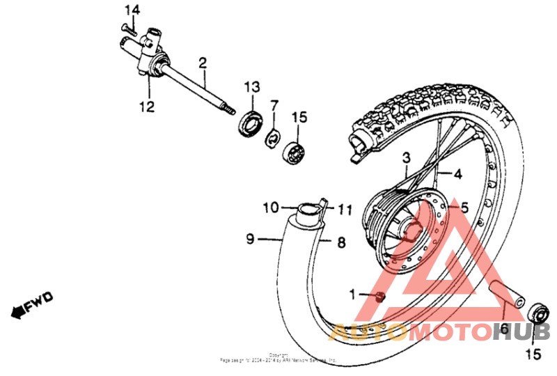 Xl500r front wheel 82