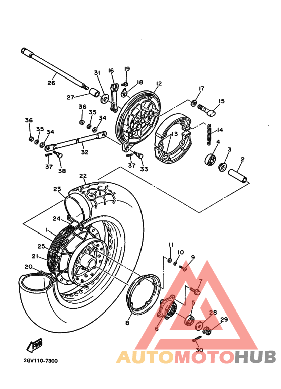 Rear wheel complete assy