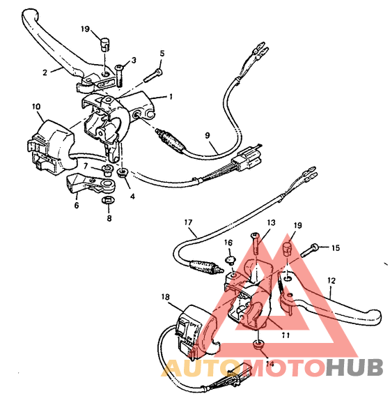 Handle switch. lever