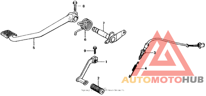 Brake pedal + change pedal