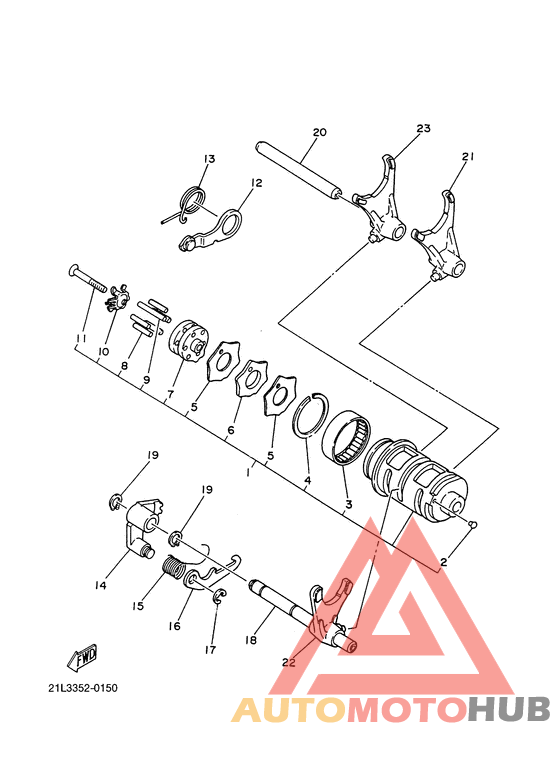 Leva de cambio. horq.