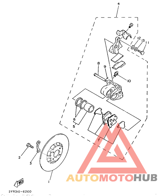 Front brake. caliper