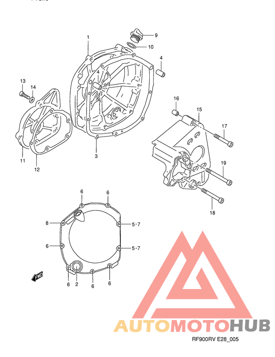 Crankcase cover ass`y  (v