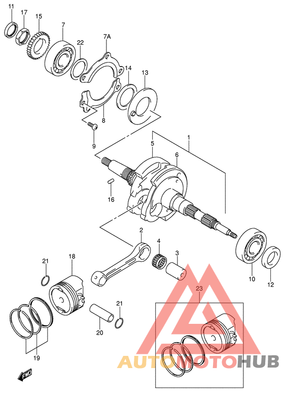 Вал коленчатый