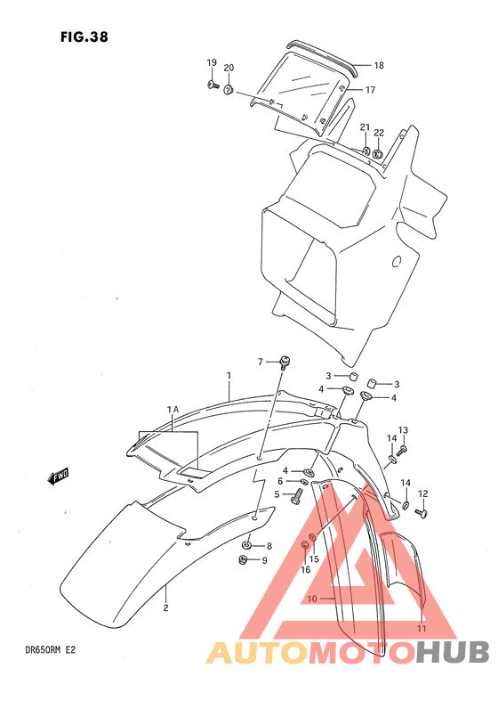 Front fender - meter visor