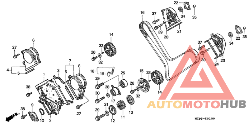 Front cover/timing belt