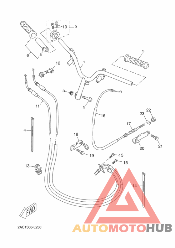 Steering handle & cable