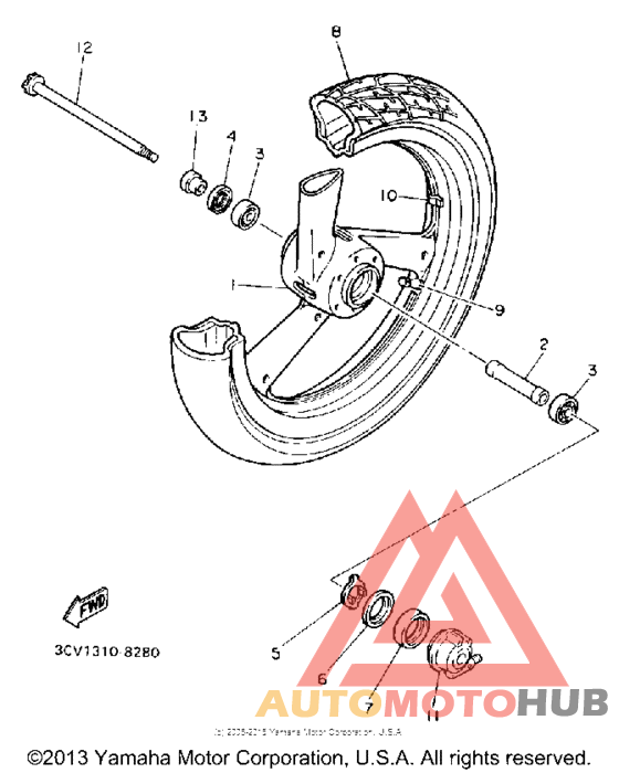 Переднее колесо