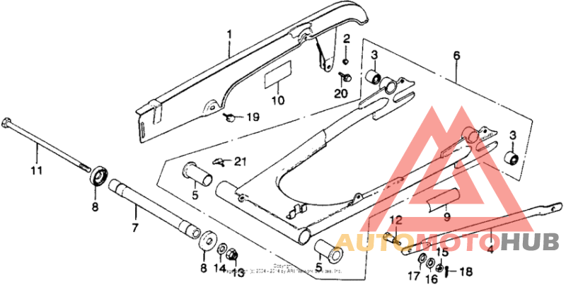 Swingarm + chain case