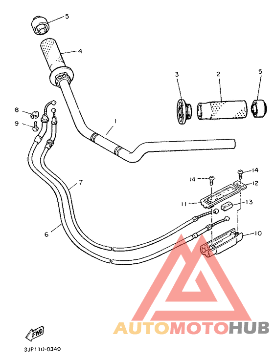 Steering handle. cable