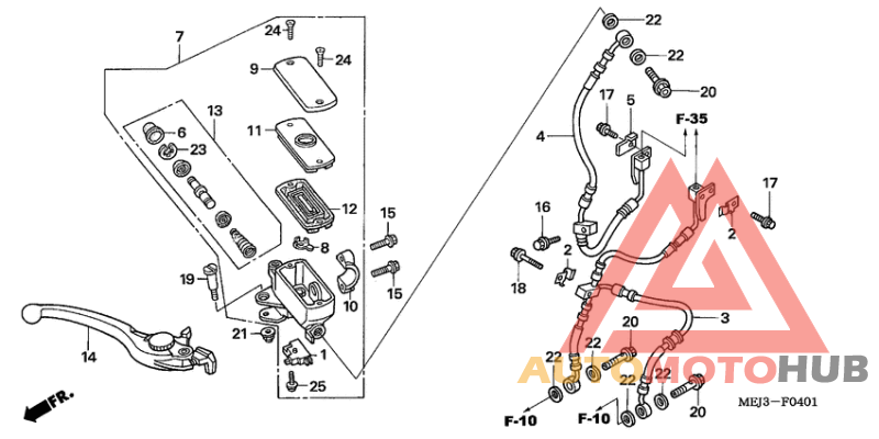 Fr. brake master cylinder