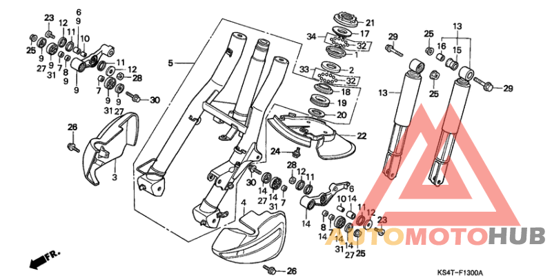 Вилка передней оси