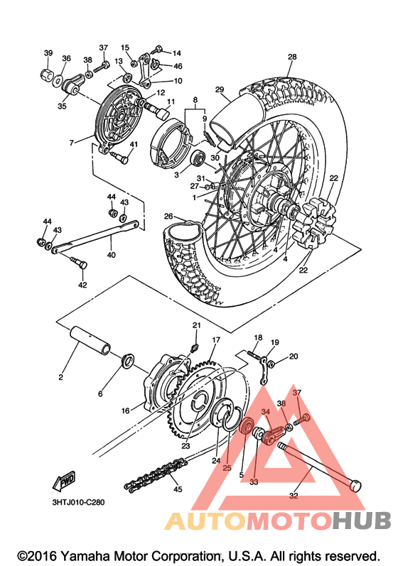 Переднее колесо