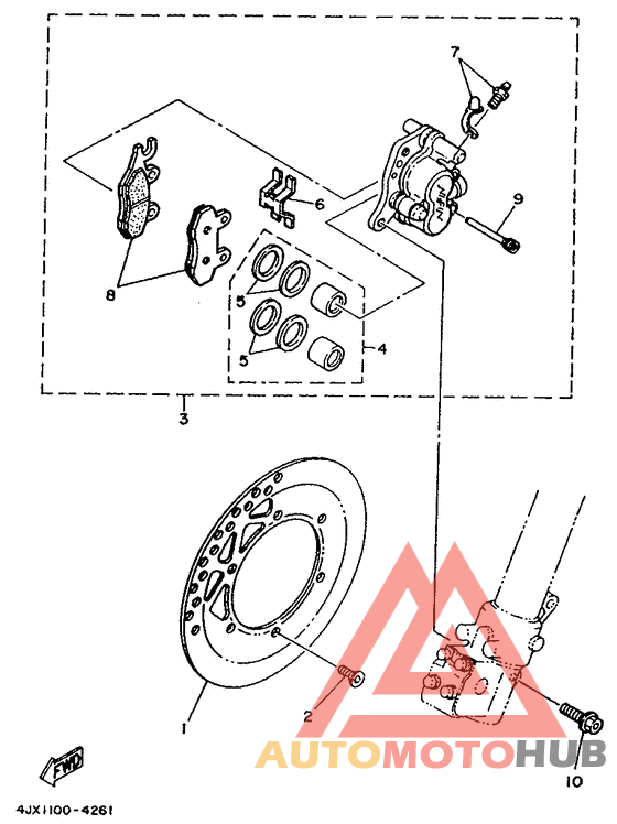 Front brake. caliper