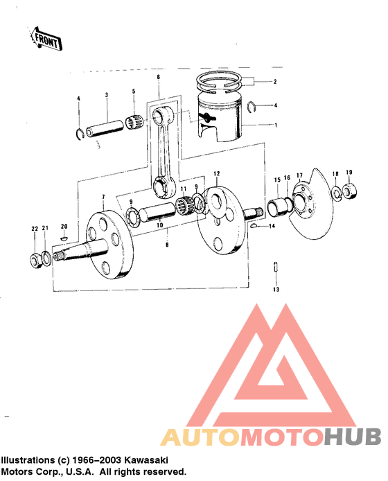 Crankshaft/piston/rotary valve