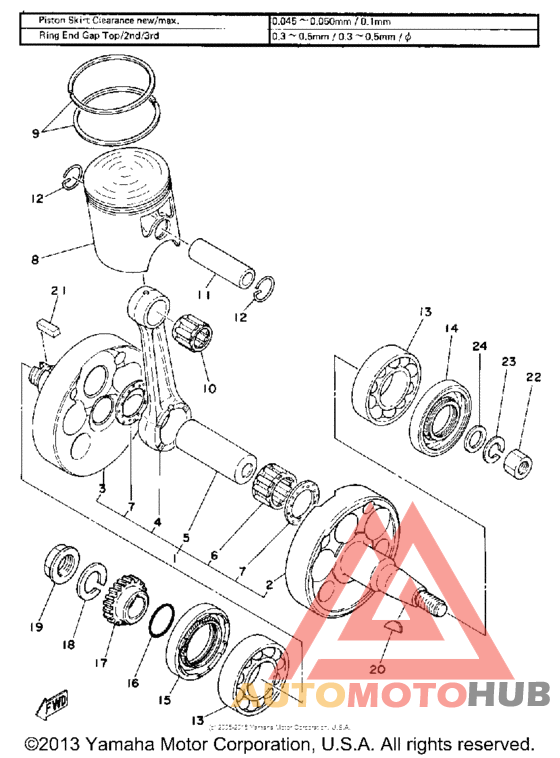 Коленвал и поршни
