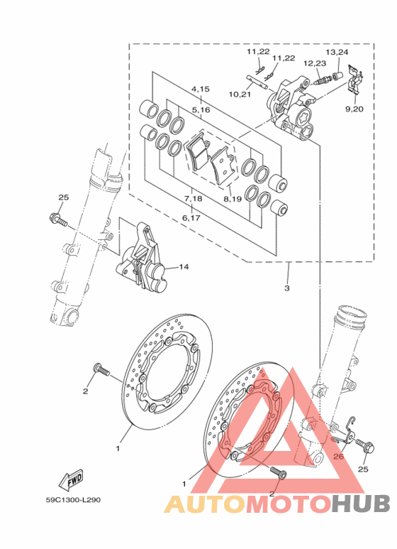 Передний суппорт