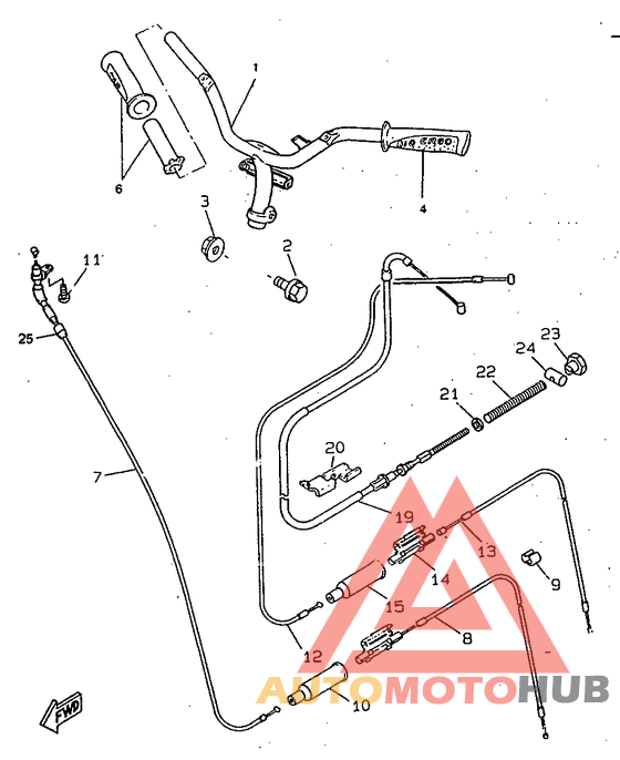 Steering handle. cable