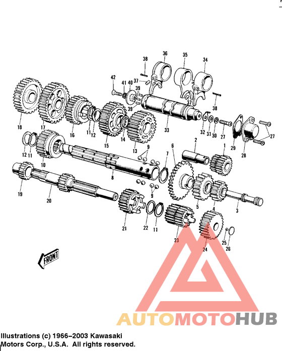 Transmission/change drum 1/2