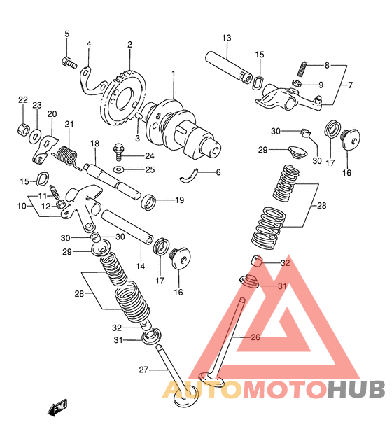Распределительный вал-клапаны
