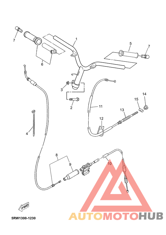 Steering handle. cable