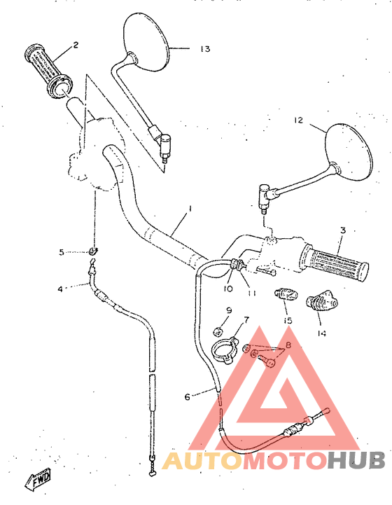 Steering handle. cable