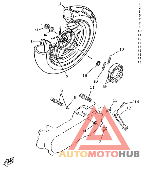 Переднее колесо