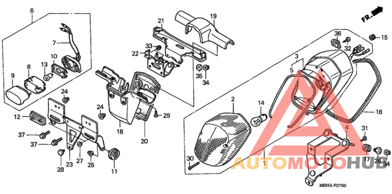 Taillight unit ass`y