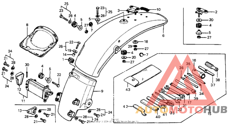 Rear fender + tool box