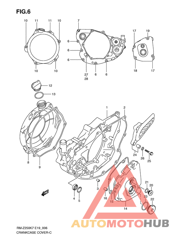Crankcase cover ass`y  (v