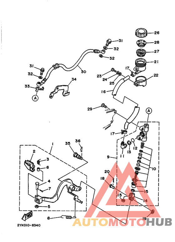 Rr master cylinder assy