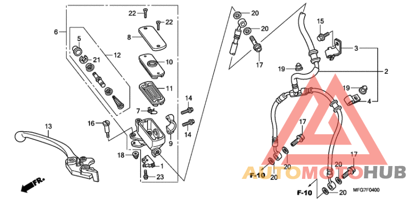 Fr. brake master cylinder