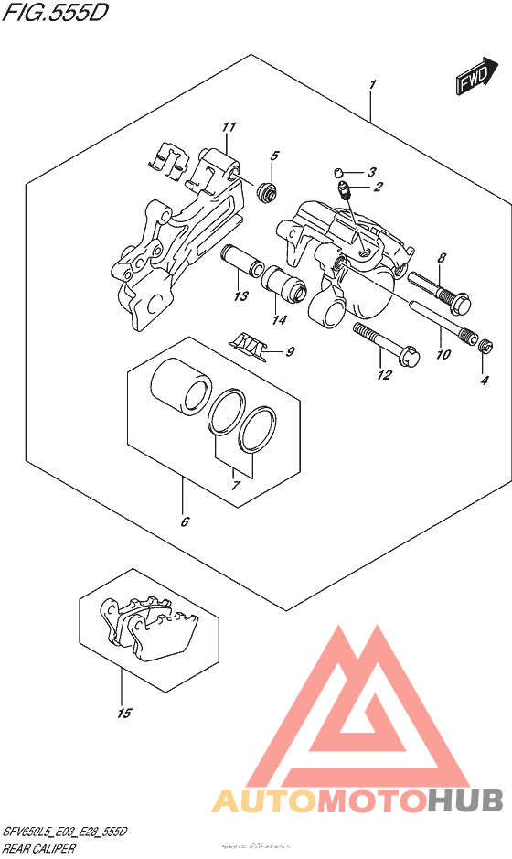 Rear Caliper (Sfv650Al5 E28)