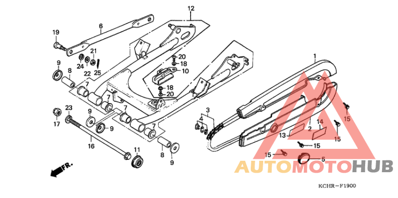 Rear fork/chain case