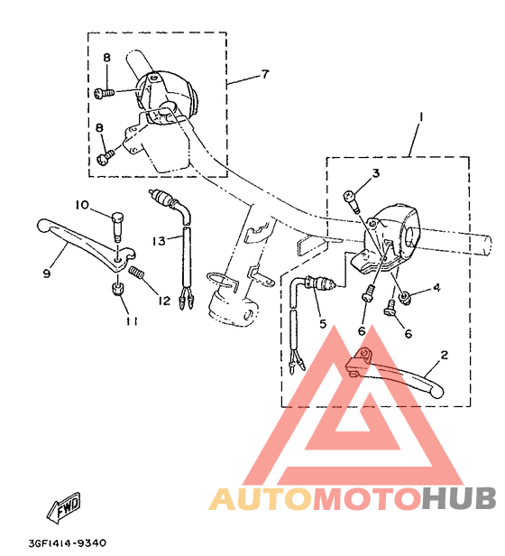 Handle switch. lever