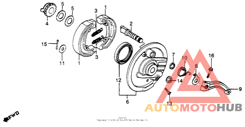 Xl500s front brake panel 79-81