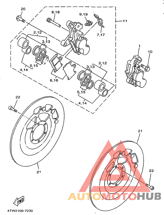 Front brake. caliper